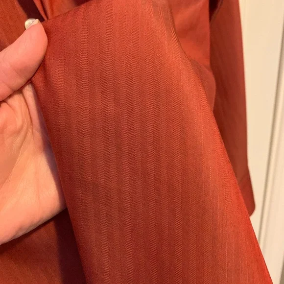 Van Heusen Mens Regular Fit Dress Shirt, 17 1/2, 34/35, Rust , Like New - Picture 7 of 14